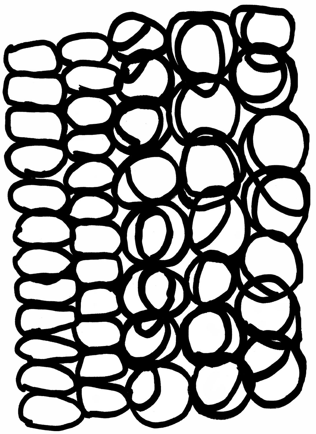 Collage fodder circles mask large stencil 8x10