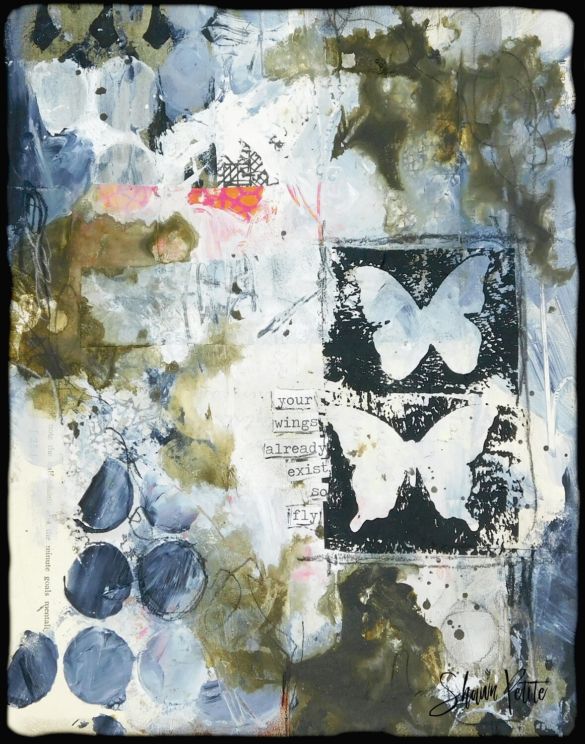 "Your wings already exist so fly" Print to be Framed