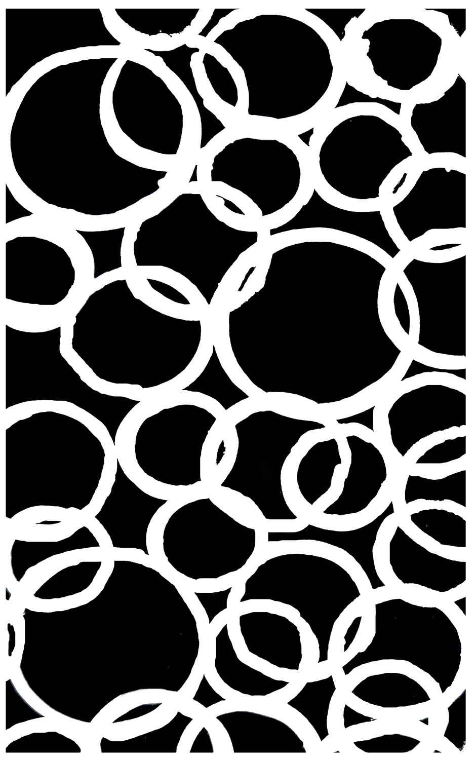 Paint circles stencil 5x8