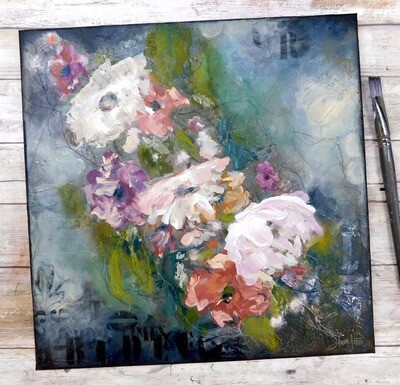 "So many possibilities" 14x14 mixed media original canvas