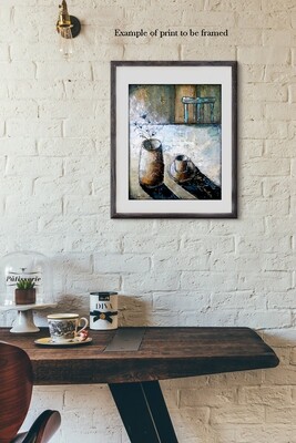 "Take time to relax", grungy, Print to be Framed