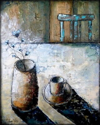 "Take time to relax", grungy, Print to be Framed