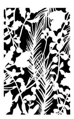 Berries and Branches stencil 5x8