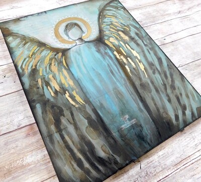 "Angels of Possibilities" mixed media original 11x14