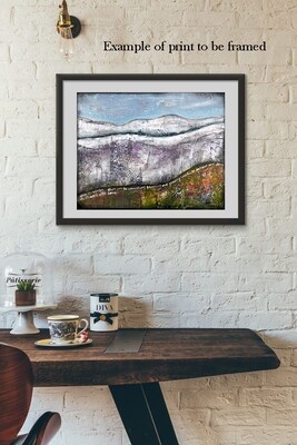 "Something blooming" landscape, Print to be Framed