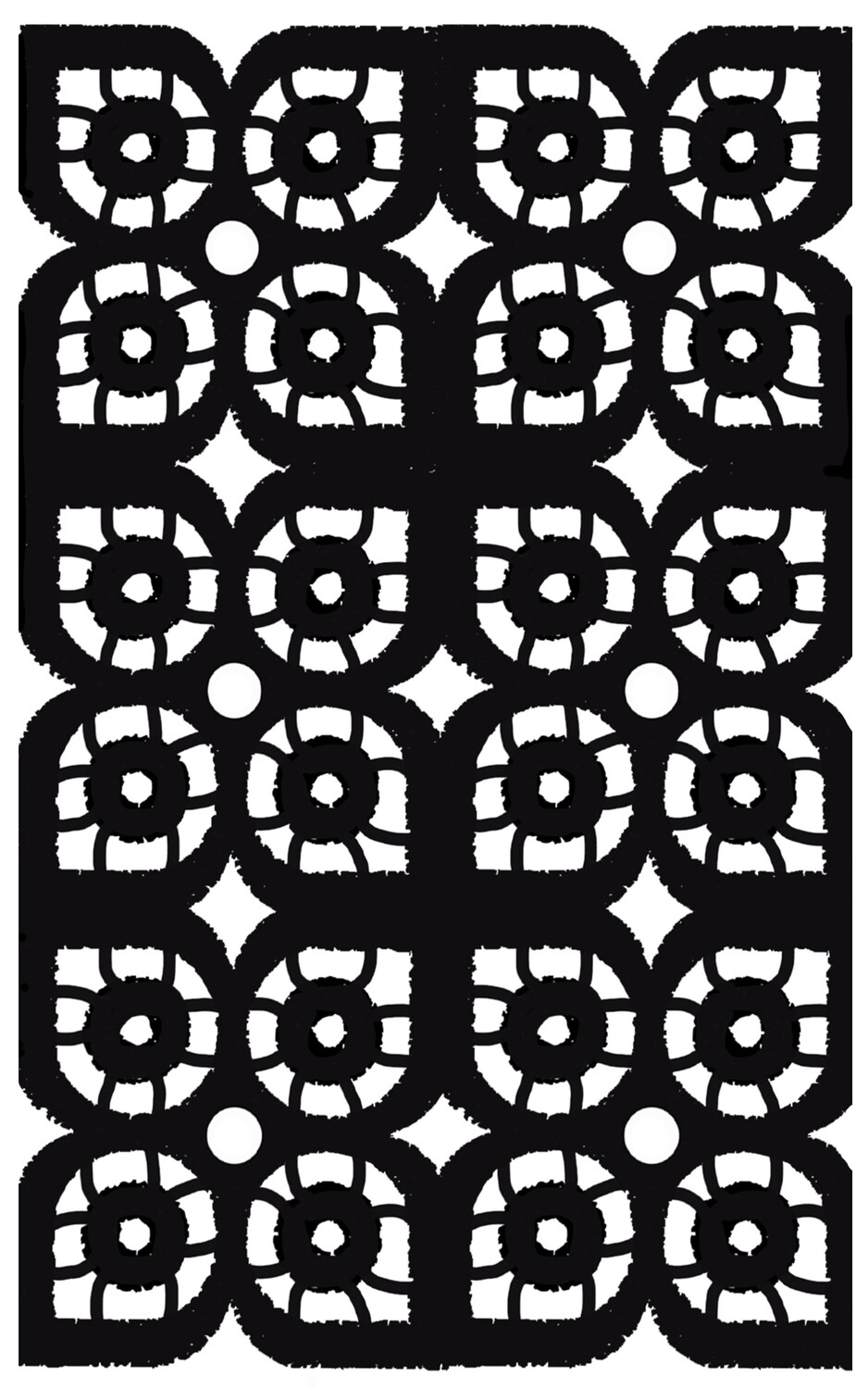 Geometric Flower 4 stencil 5x8