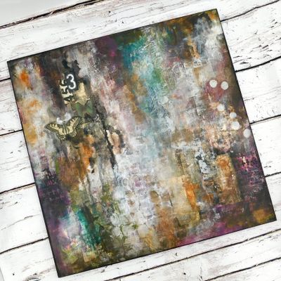 "Grounded" 24x24 mixed media original on birchwood