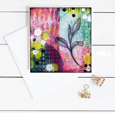 "Set your dreams aloft" 6x6 card