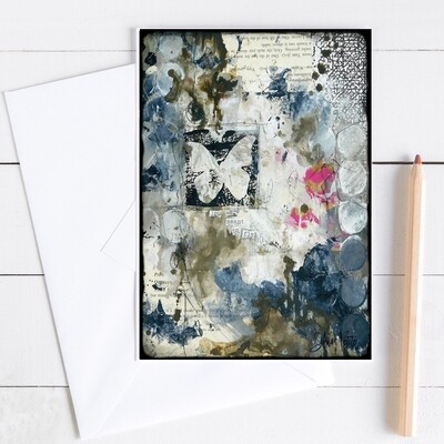 "You were meant to fly" butterfly 5x7 card