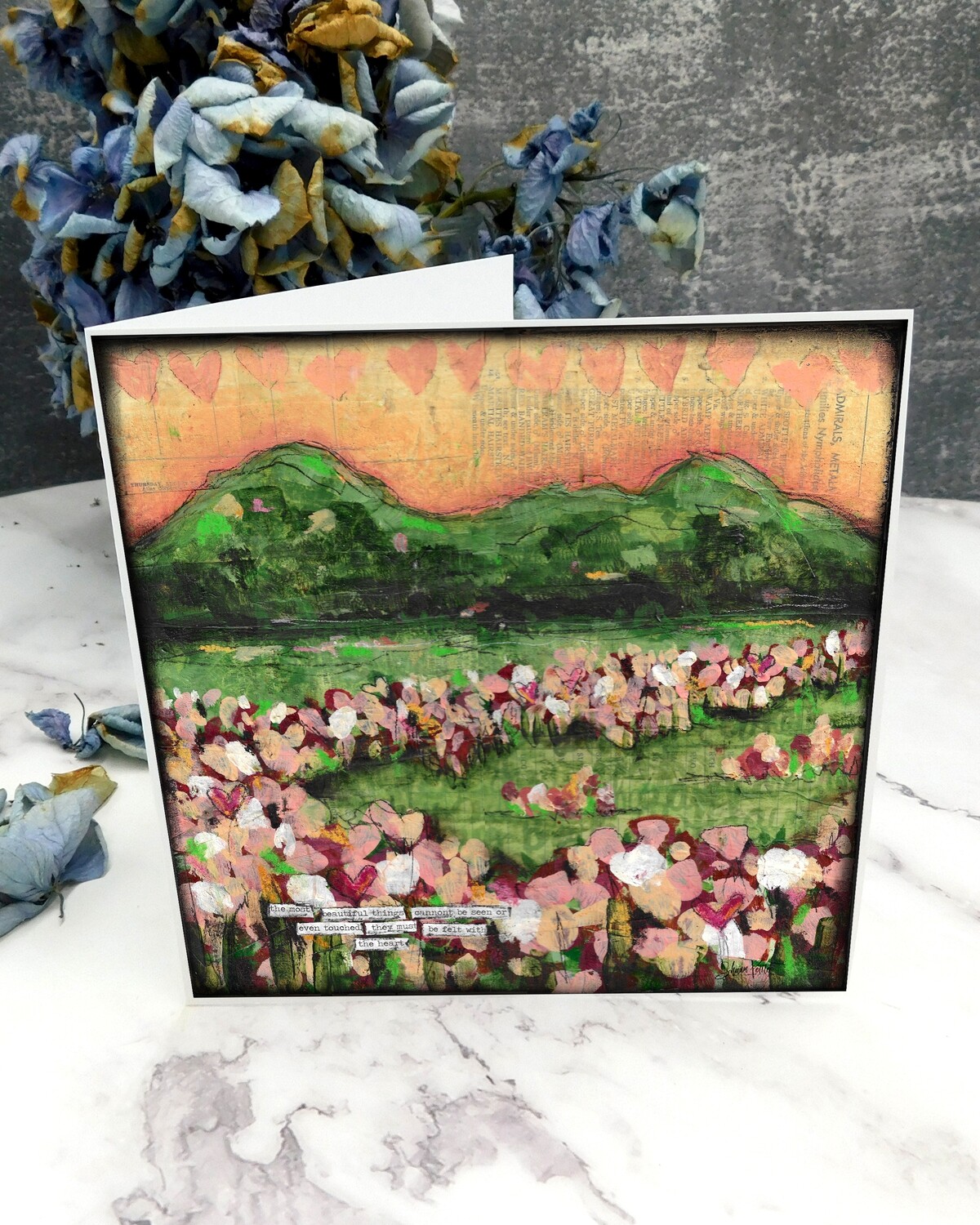 "The most beautiful things" 6x6 card