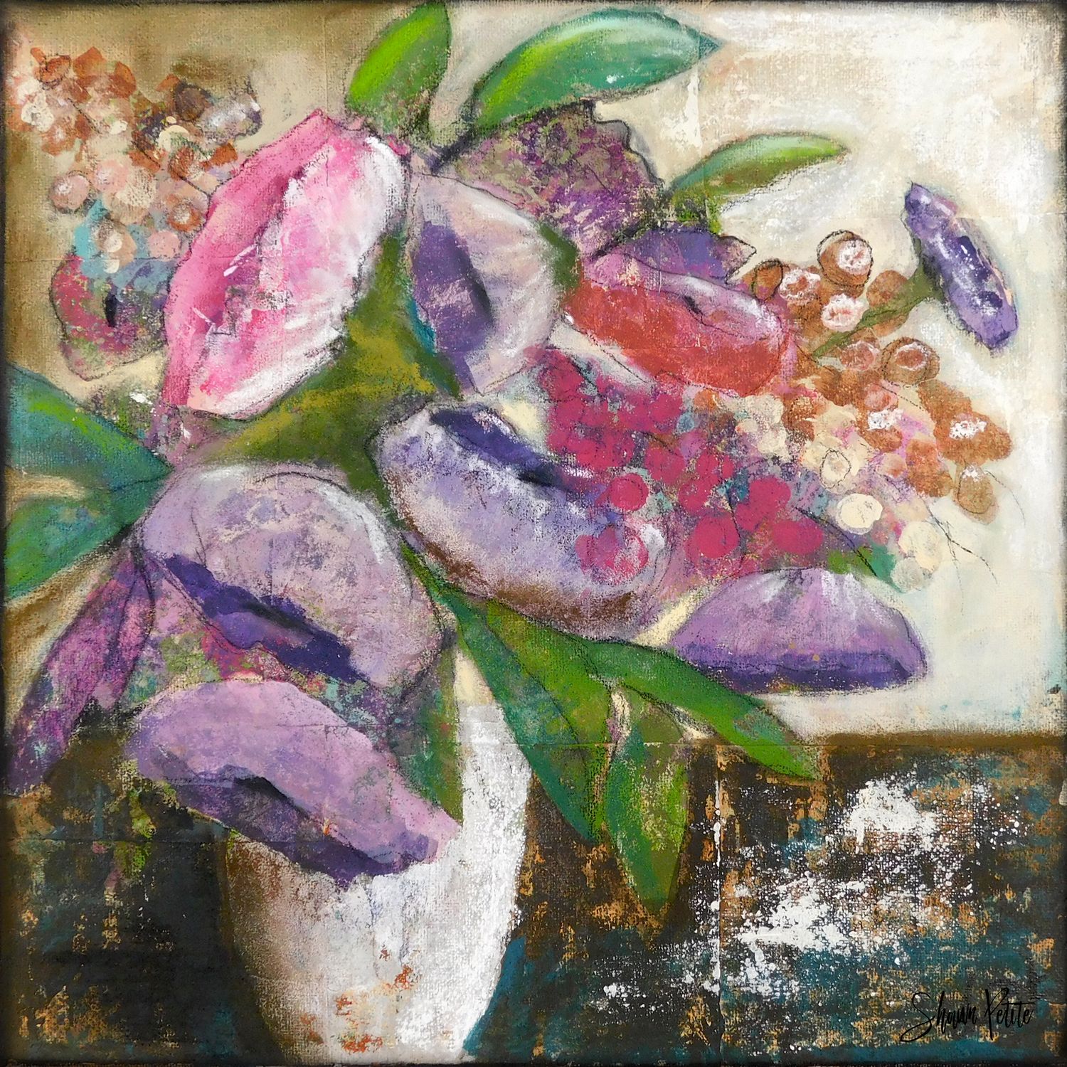 Mixed-media-portrait-with-flowers-art-print