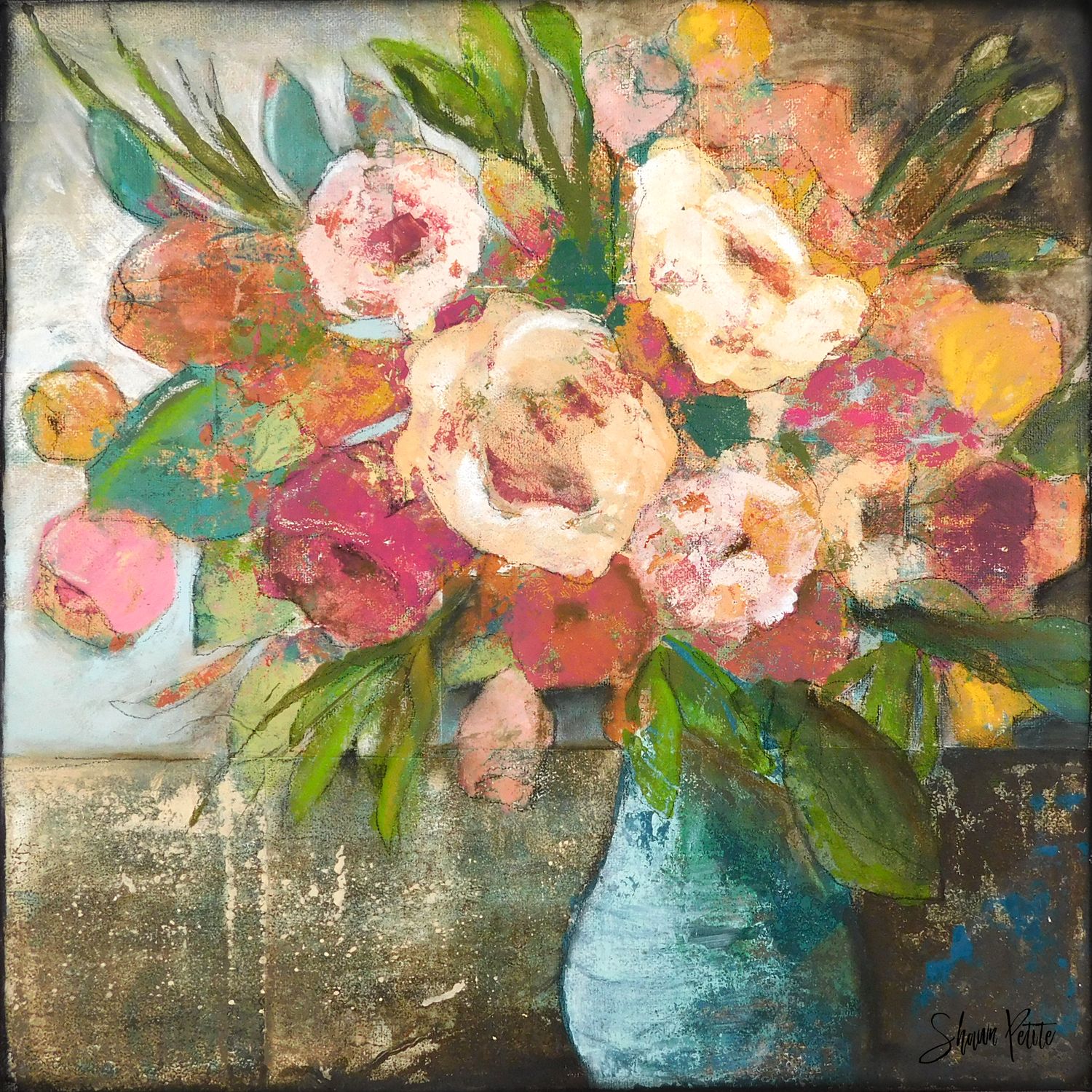"Making space for beauty" floral, Print to be Framed