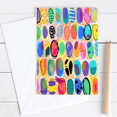 "Colorful circles" 5x7 card