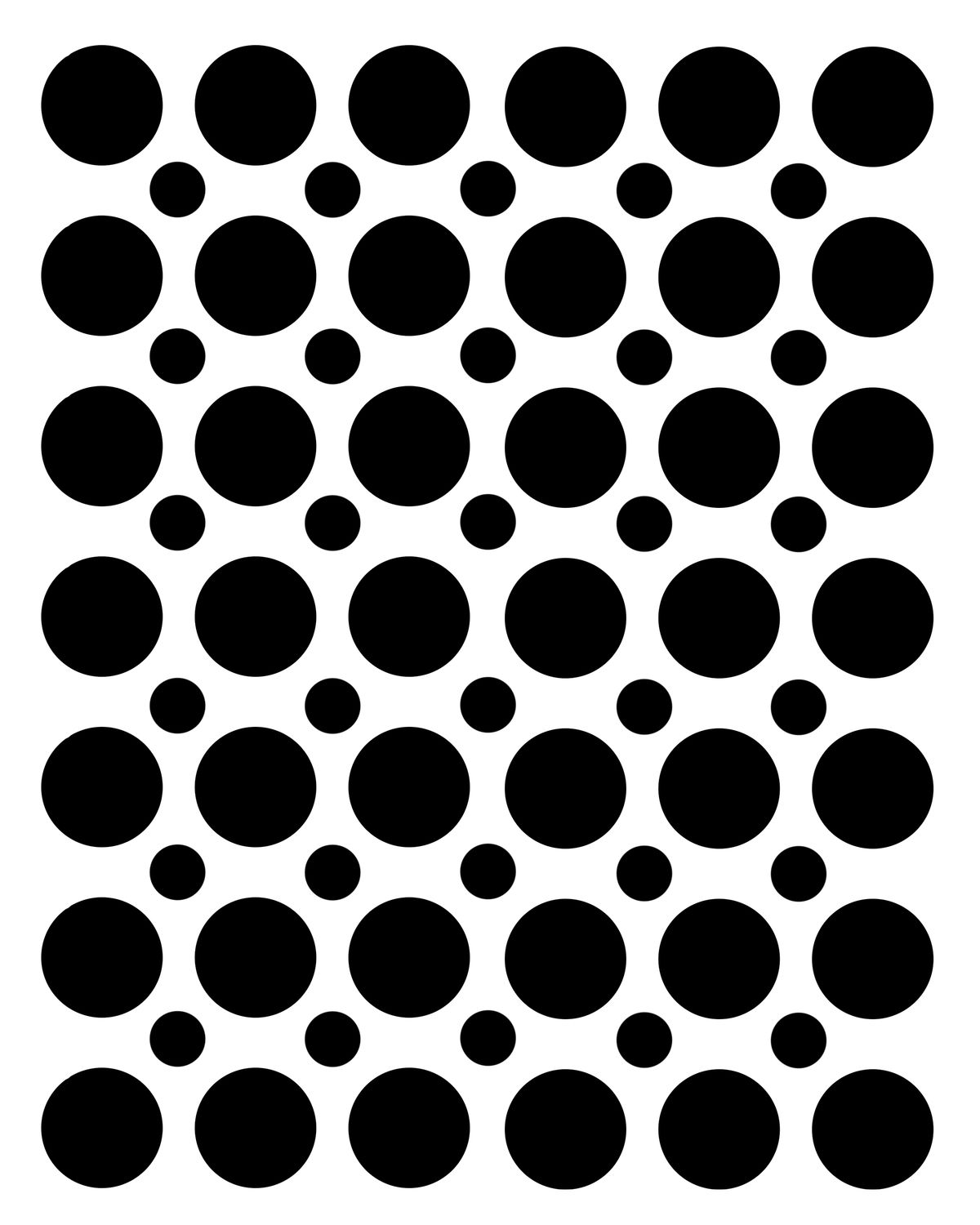 Fun Dots stencil 9x12