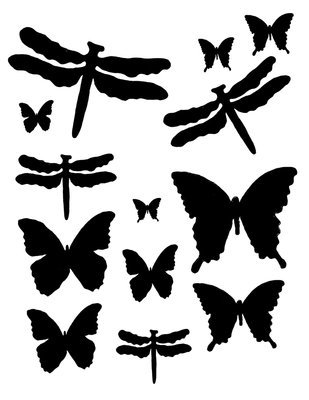 Let it fly 2 stencil with masks 8x10