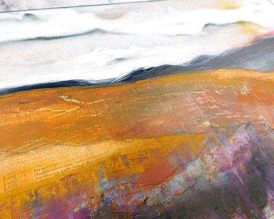 "The edge of Beauty" 16x20 mixed media original on Birchwood