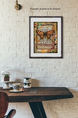 "Awaken your Soul" butterfly series, Print to be Framed