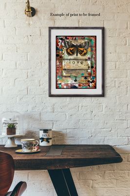 "Love one Another" butterfly series, Print to be Framed