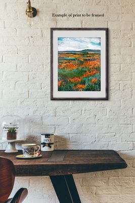 "Poppy Fields", Print to be Framed