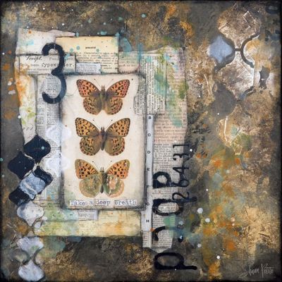 "Take a deep breath" butterflies, Print to be Framed