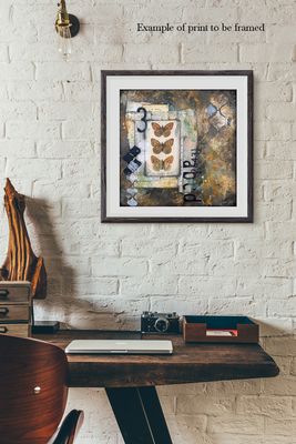 "Take a deep breath" butterflies, Print to be Framed