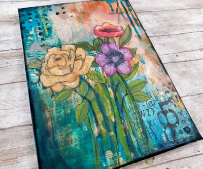 "Follow your inspirations" 9x10 mixed media original