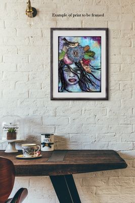 "Faces Determined", Print to be Framed