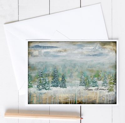 "Happy Holidays" tranquil moments 7x5 card