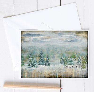 "Merry Christmas" tranquil moments 7x5 card