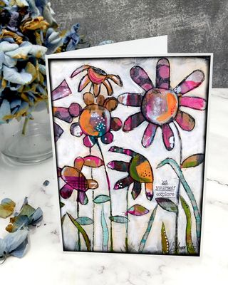 "Let yourself explore" 5x7 card