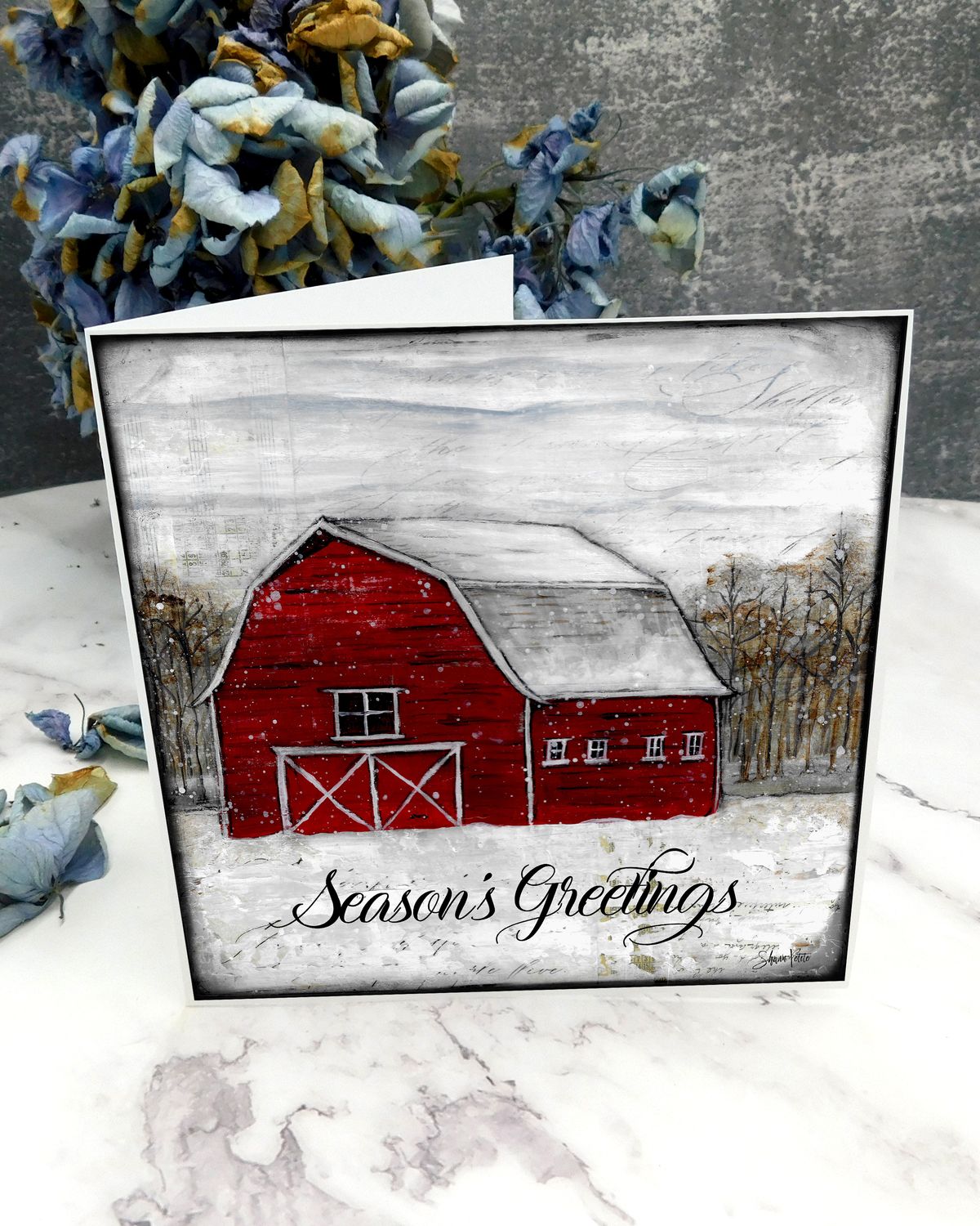 "Season's Greetings" 6x6 card