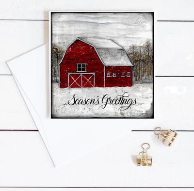 "Season's Greetings" 6x6 card