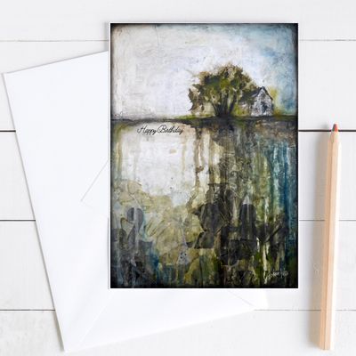 "Happy Birthday" 5x7 tree card