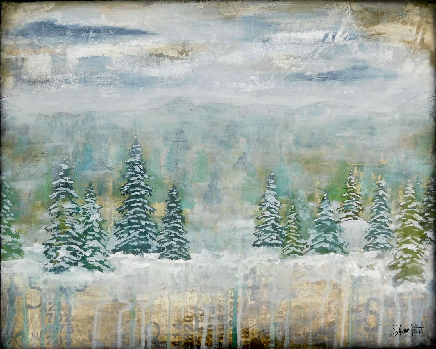 "Tranquil" winter landscape, Print to be Framed