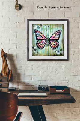 "Joy Rising" butterfly, Print to be Framed