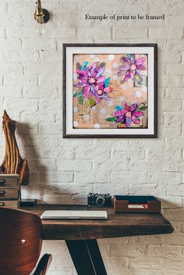 "Joy Blooming" floral Print to be Framed