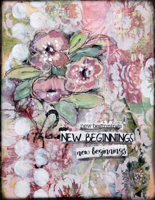 "New Beginnings", floral, Print to be Framed
