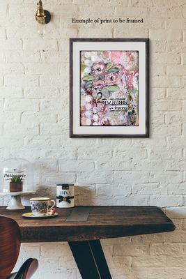 "New Beginnings", floral, Print to be Framed
