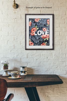 "Love", roses, Print to be Framed