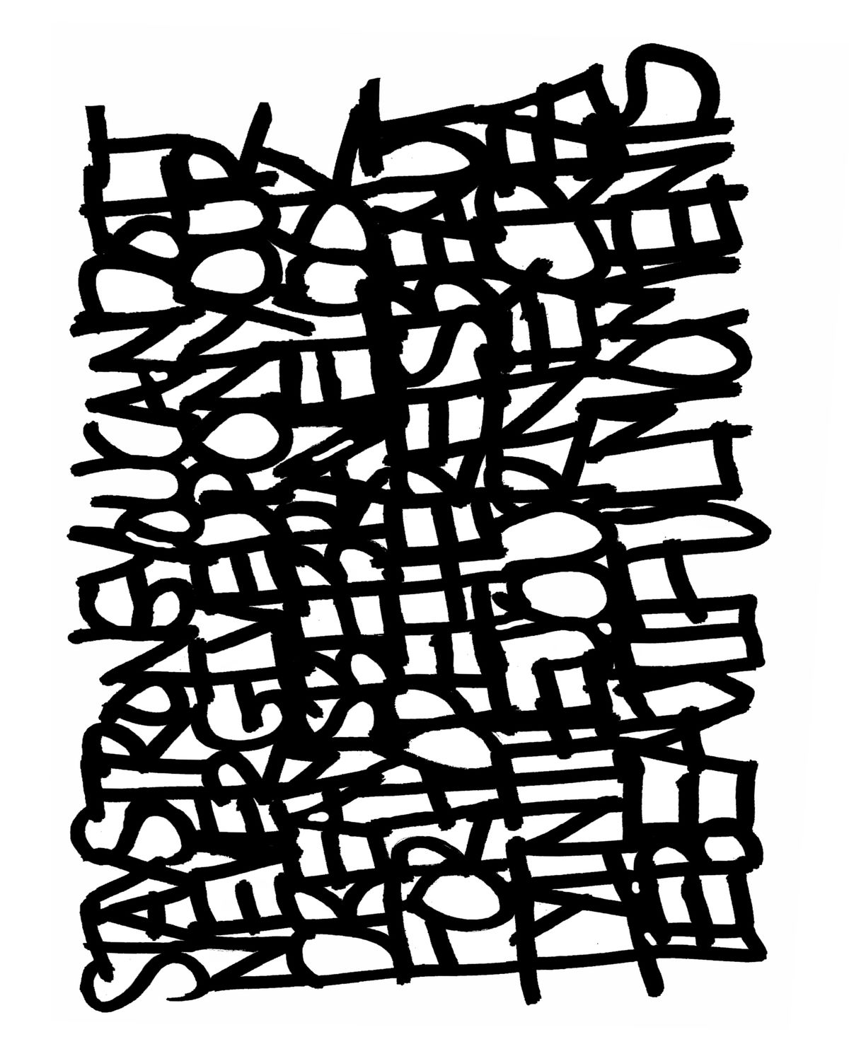 Collage Fodder Script large stencil 9x12