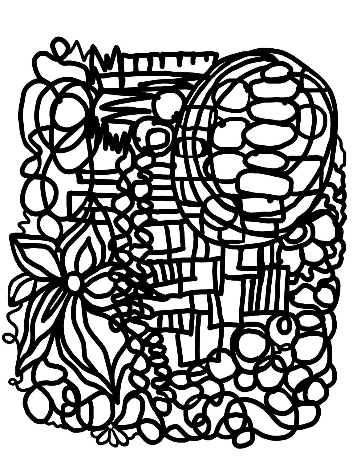 Messy Marks 1 with mask stencil 8x10