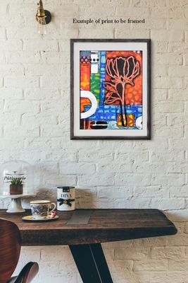"Be Bold", abstract Print to be Framed