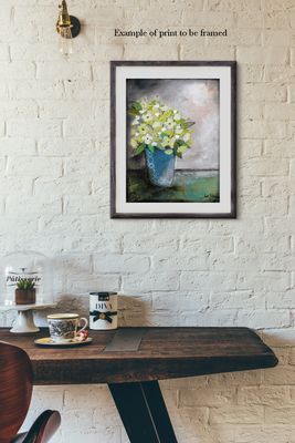 "Be Present", floral Print to be Framed