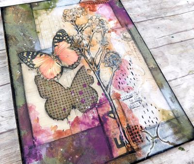 "Lifted to the light" 9x12 mixed media original canvas
