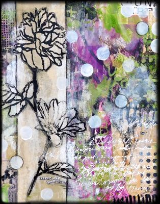 "Things will bloom again", abstract, Print to be Framed