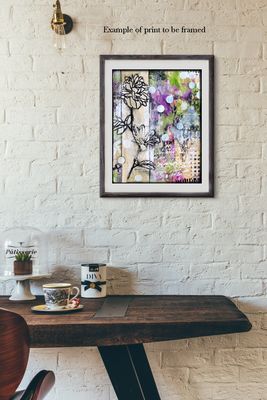 "Things will bloom again", abstract, Print to be Framed