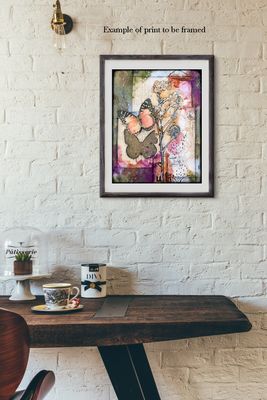 "Lifted to the light", butterfly Print to be Framed