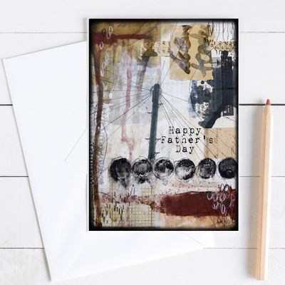 "Happy Father's Day" industrial 5x7 card