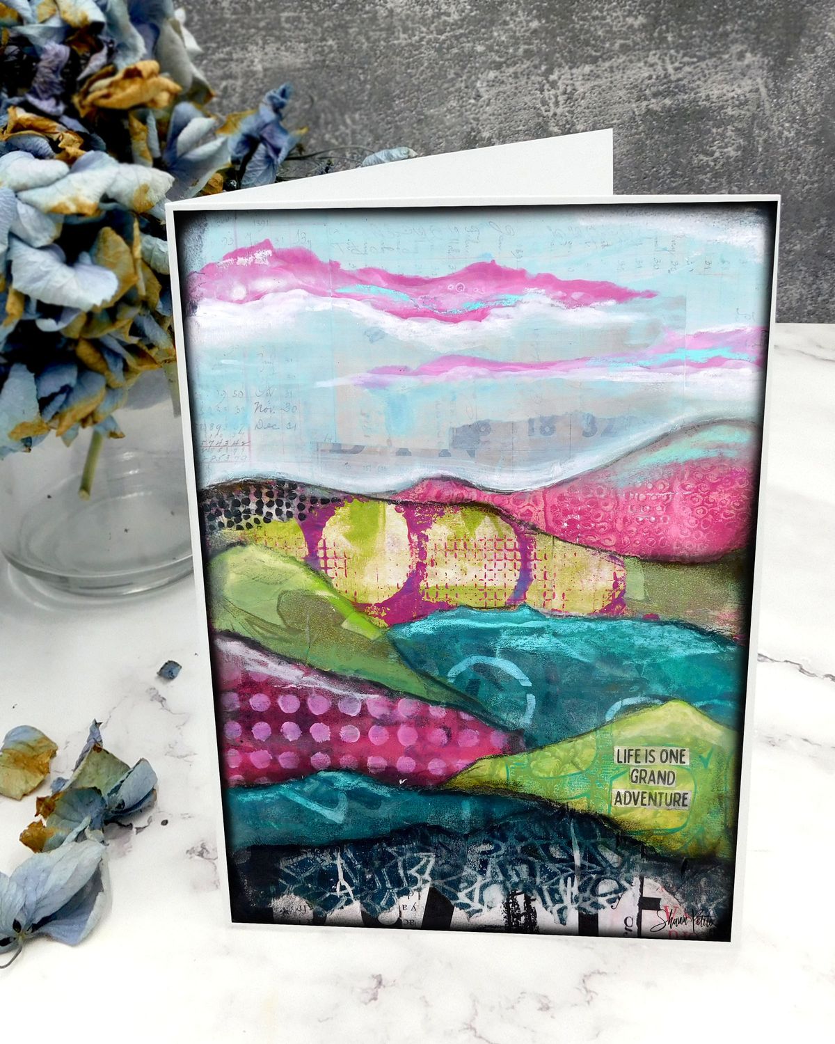 "Life is one grand adventure" 5x7 card