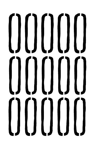 Missing Links stencil 5x8